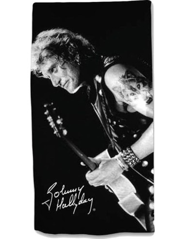 Toalla de playa de algodón Johnny Hallyday -New discount.com
