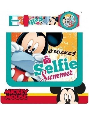 Set portefeuille + montre digitale Mickey Disney