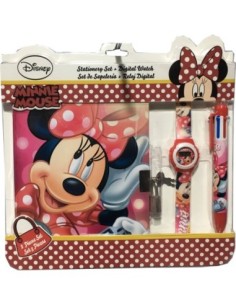 Set Minnie Bloc Note + montre + stylo 6 couleurs - New discount.com 2