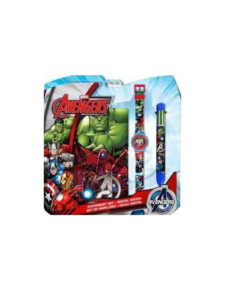 Impostare Avengers Bloc Note + watch + pen 6 colori - New discount.com