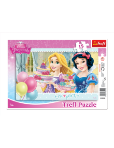 Puzzles Tea party - Cadre 15 pièces  Princess Disney 2