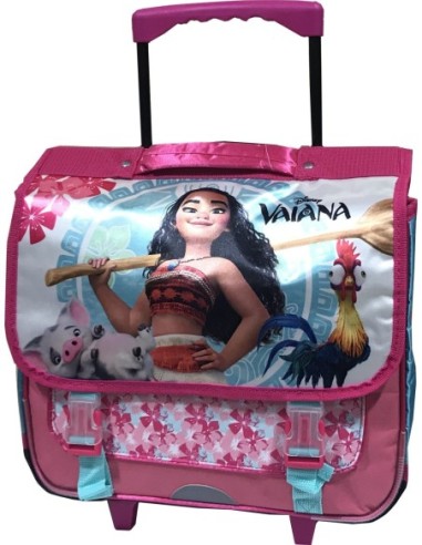Cartable trolley avec roulettes Vaiana Disney- Qualité supérieure -...