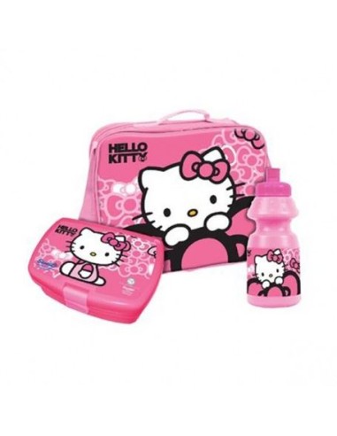 Sac isotherme Hello Kitty avec boîte à goûter et gourde Hello Kitty...