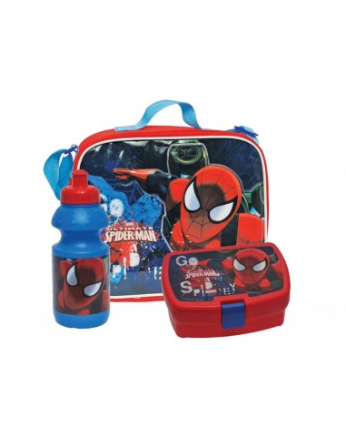 Sac isotherme Spiderman avec une boîte à lunch et une gourd de 350 ...