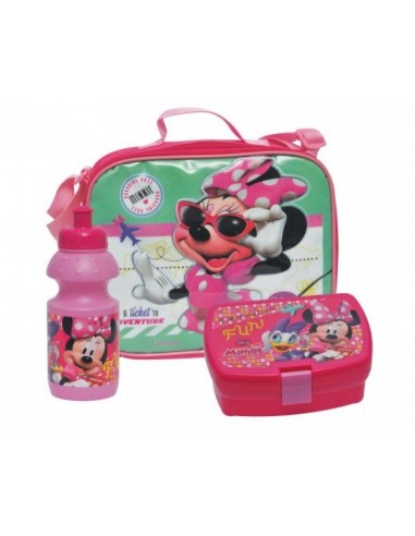 Sac isotherme Minnie avec une boîte à lunch et une gourde de 350 ml...