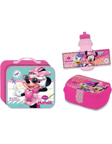 Sac isotherme Minnie avec une boîte à lunch et une gourde de 350 ml...