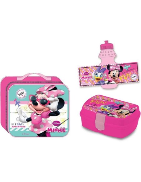 Sac isotherme Minnie avec une boîte à lunch et une gourde de 350 ml...