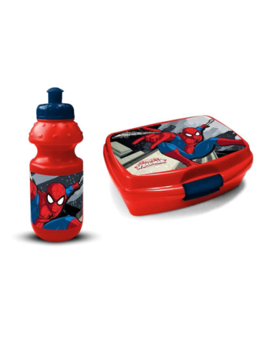 Boîte à goûter PVC + Gourde Spider-man -New discount.com