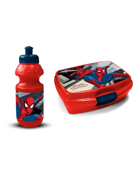 Boîte à goûter PVC + Gourde Spider-man -New discount.com