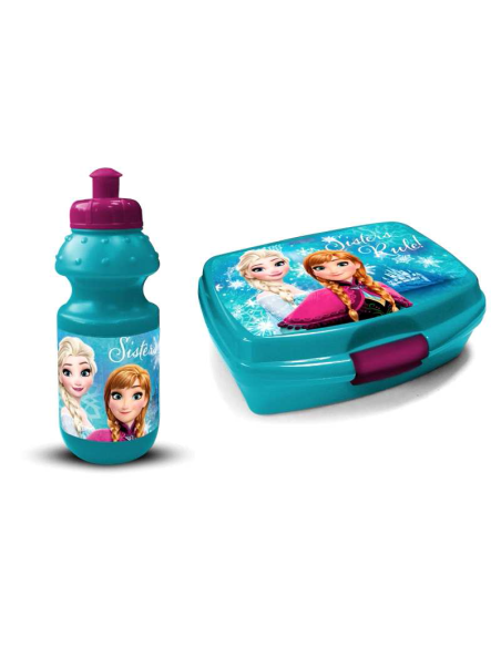 Boîte lunch Frozen et une gourde de 350 ml. La reine des neiges - N...