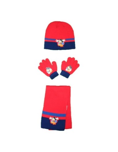 Set 3 pièces Bonnet + écharpe + gants Mickey Disney -New discount.com