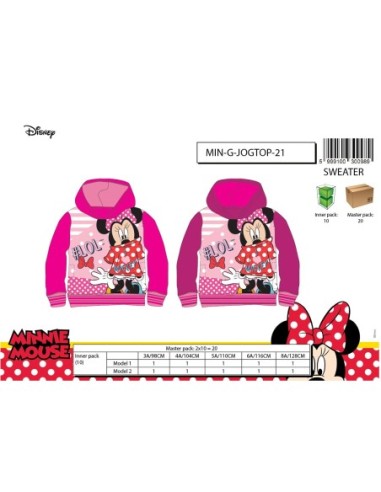 Felpa con cappuccio Minnie con 2 tasche - New discount.com