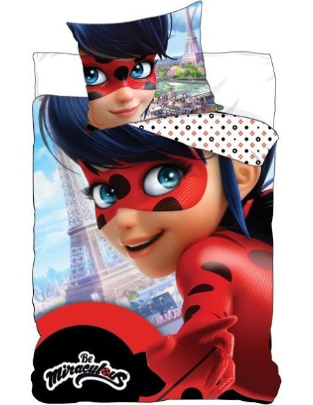 Housse de couette Miraculous avec Taie d'oreiller - New discount.com