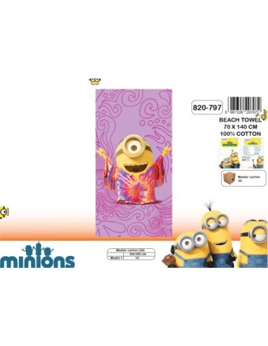 Toalla de playa de algodón Minions 820-797 -New discount.com