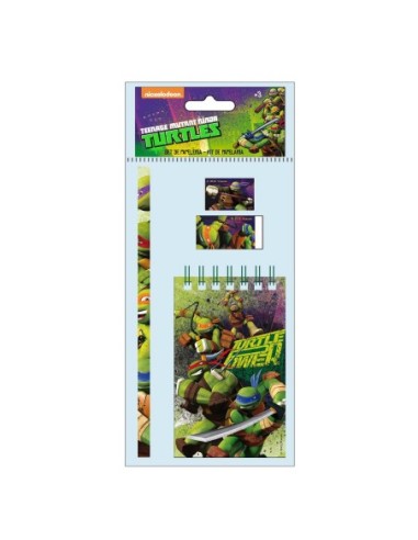 Set papeterie 4 pièces Tortues Ninja -New discount.com