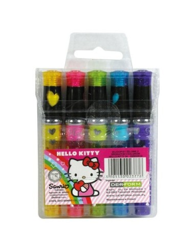 5 stylos fluo surligneurs genre stabilo boss, hello kitty  - New di...