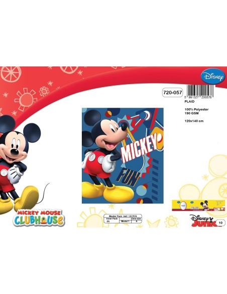 Plaid polaire Mickey Disney - 120 X 140 cm  - New discount.com
