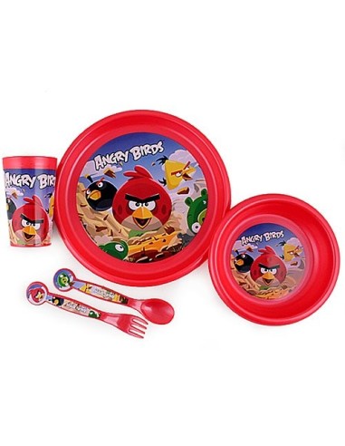 ANGRY BIRDS 5-teiliges Kindergeschirr ANGRY BIRDS aus Polypropylen ...