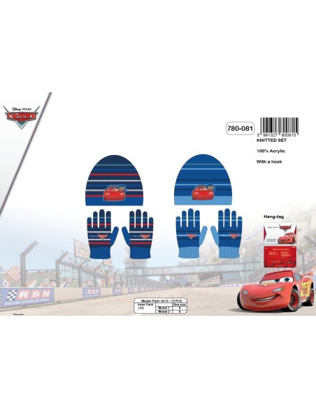 Bonnet and Gloves Set Cars -780-081 - New discount.com