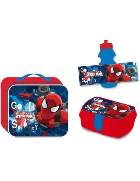 Sac isotherme Spiderman avec une boîte à lunch et une gourd de 350 ...
