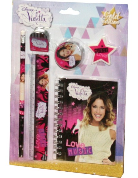 VIOLETTA Set de 6 pièces papeterie  -New discount.com