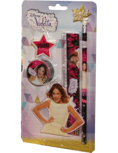 VIOLETTA SET PAPETERIE 4 PIECES- FOURNITURES SCOLAIRES - New discou...