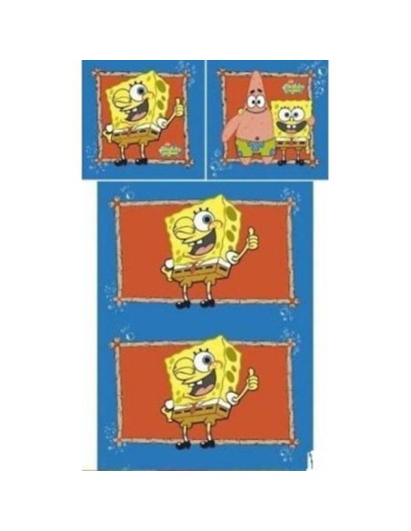 Set aus Bettbezug Sponge Bob 140x200cm und Sponge Bob Bezug - New d...