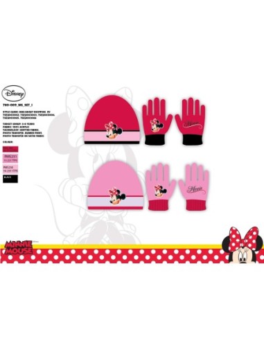 Conjunto de guantes y gorro minnie disney -New discount.com