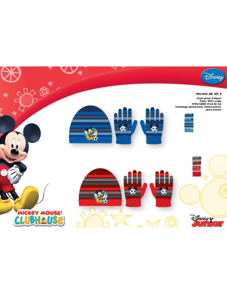 Set bonnet et gants Mickey Disney - New discount.com