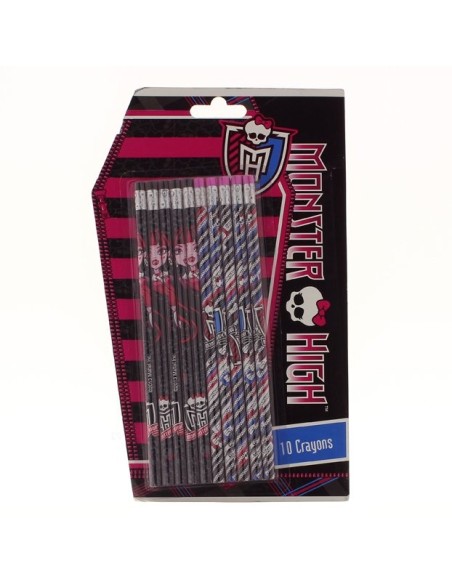 Set of 10 pencils with eraser Monster High, New discount.com, Nouve...