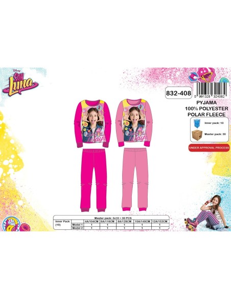 Pyjama polaire long Soy Luna - 4 à 12 ans - New discount.com
