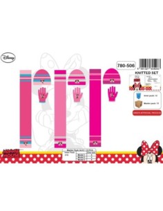 Set 3 pièces Bonnet + écharpe + gants Minnie 2