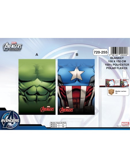 Plaid polaire Avengers - 720-255 - New discount.com