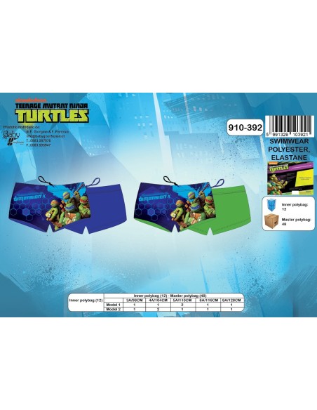 Boxer de bain Tortues Ninja  - New discount.com