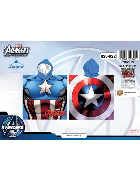 Poncho de bain à capuche captain america - Avengers - New discount.com