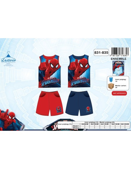Ensemble Débardeur + Short Spiderman - New discount.com