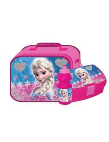 Sac isotherme Frozen avec boîte à goûter et gourde Frozen - New dis...
