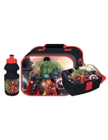 Sac isotherme Avengers avec boîte à goûter et gourde Avengers - New...
