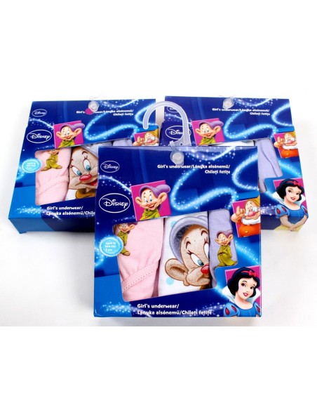 Boite de 3 Culottes blanche neige et 7 nains Disney - 730-120 - New...