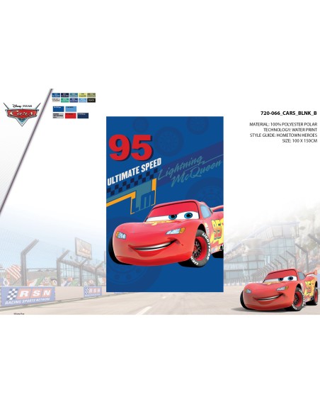 Plaid polaire Cars Disney - 120 X140 cm - 720-066 - New discount.com