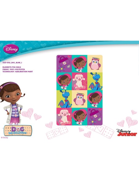 Plaid polaire Doc Mc Stuffins Disney 120 X 140 cm - 720-052 - New d...