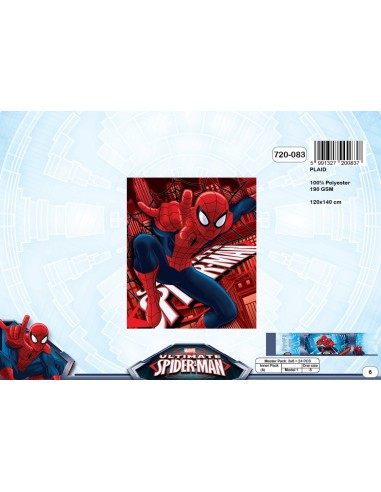 Plaid polaire Spiderman - 120 X140 cm - 720-083 - New discount.com