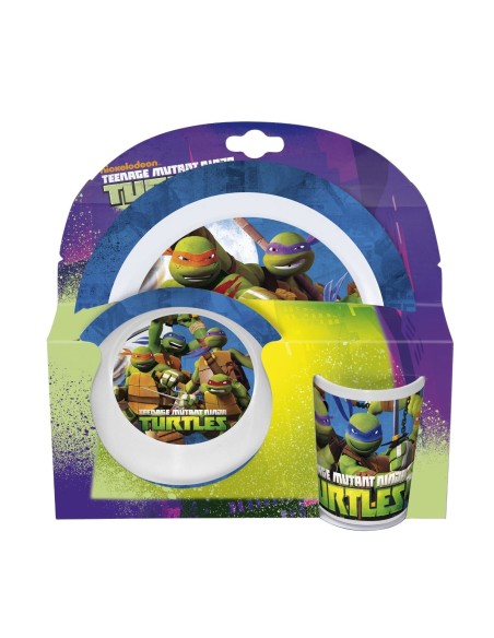 Set of crockery Ninja Turtles, 3 parts, New discount.com, Nouveauté...
