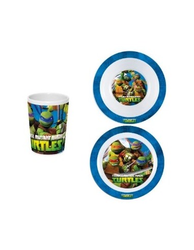 Set of crockery Ninja Turtles, 3 parts, New discount.com, Nouveauté...