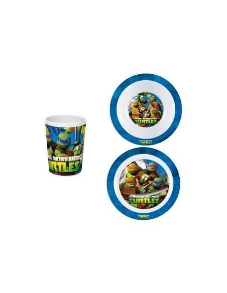 Set of crockery Ninja Turtles, 3 parts, New discount.com, Nouveauté...