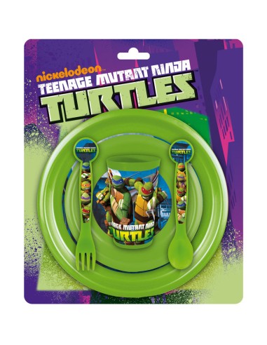 TORTUES NINJA Vaisselle enfant 5 pièces Tortues Ninja polypropylène...