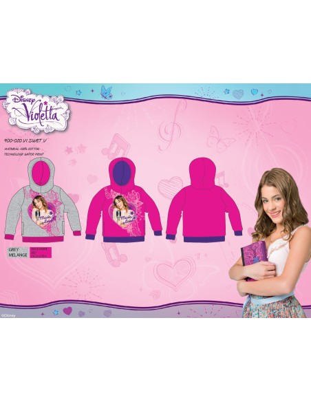 Sweat Violetta disney à capuche avec poches - New discount.com
