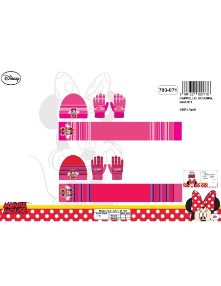 Set bonnet gants écharpe Minnie 780-071 - New discount.com