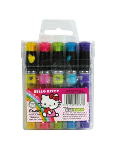 5 stylos fluo surligneurs genre stabilo boss, hello kitty  - New di...