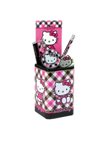 HELLO KITTY POT A CRAYONS + FOURNITURES SCOLAIRES - New discount.com